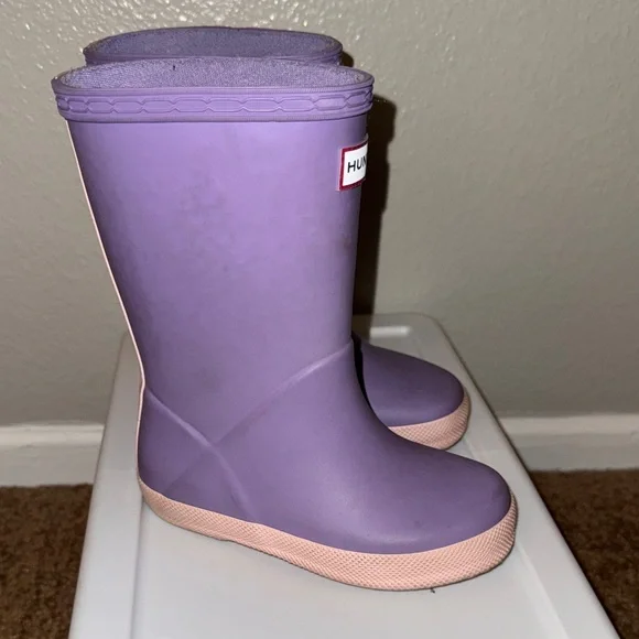 Hunter Purple and Pink Rain Boots - Picture 5 of 6